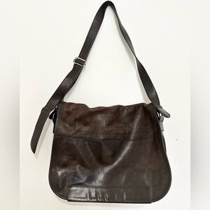 VTG banana Republic messenger bag brown crossbody tablet computer leather